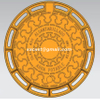 DUCTILE IRON MANHOLE COVER D400 600X810 WITH LOCK